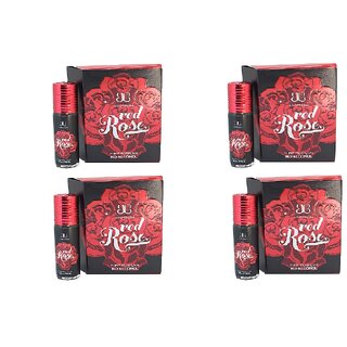 Arochem Red Rose Attar (Pack of 4 pcs.) 2 ml each