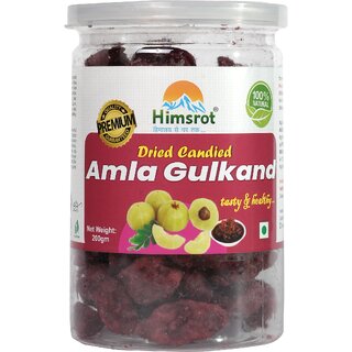                       Himsrot Amla Gulkand Dried Amla Candy Superfood from Himalayas 100 Natural - 200g                                              