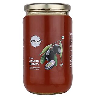 Vediko Organic Farm Fresh Raw Jamun Honey (1 Kg) 100 Pure And Natural Unprocessed Single Origin Original Honey from Jamun Farms Rich in Antioxidants Chemical Free No Sugar No Adulteration Vediko Organic Farm Fresh Raw Jamun Honey (1 Kg) 100 Pure And Natural Unprocessed Single Origin Original Honey from Jamun Farms Rich in Antioxidants Chemical Free No Sugar No Adulteration