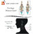LUCKY JEWELLERY Designer Gold Plated Kundan Firoji Blue Tika Earring Set for Girls  women (320-ME2K-1812-FB)