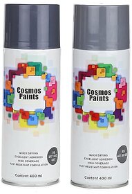 SAG Cosmos Paints Matt Black Grey Matt Light Grey Spray Paint 400 ml (Pack of 2)
