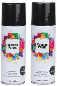 SAG Cosmos Matt Black Spray Paint-400ML (Pack of 2)