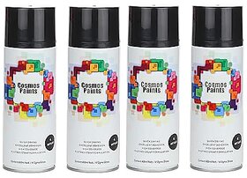 SAG Cosmos Paints Matt Black Spray Paint 1600 ml (Pack of 4)