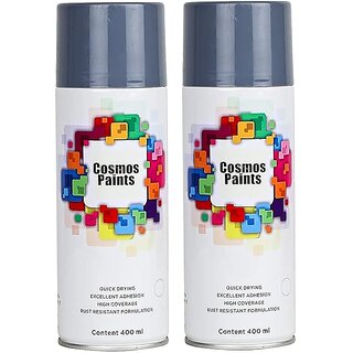 SAG Cosmos Matt Light Grey Spray Paint-400ml (Pack of 2)