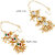 LUCKY JEWELLERY Designer Back Meena Gold Plated Kundan White Tika Earring Set for Girls  women (319-J5E2K-1811-W)