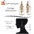 LUCKY JEWELLERY Designer Gold Plated Kundan Light Peach Mint Tika Earring Set for Girls  women (320-ME2K-1812-LPHMNT)