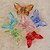 Butterfly Crystal Effects Hair Clutcher for Women  Girls Multi Color, Pack of 6