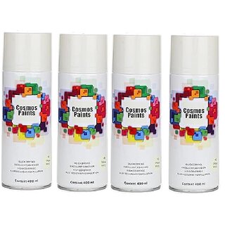                       SAG Cosmos Paints Cream White Spray Paint 1600 ml (Pack of 4)                                              