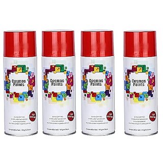                       SAG Cosmos Paints DeepRed Spray Paint 1600 ml (Pack of 4)                                              