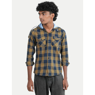                       Boys Taupe Checked shirts                                              