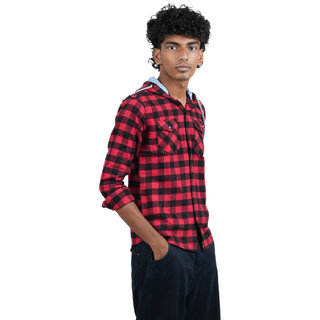                       Boys Red Checked shirts                                              