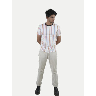                       Mens Multicolour Vertical Striped T-shirt                                              