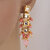 LUCKY JEWELLERY Designer Back Meena Gold Plated Kundan Pink  Tika Earring Set for Girls  women (293-J5E2K-1664-PK)