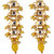 LUCKY JEWELLERY Designer Back Meena Gold Plated Kundan Yellow Tika Earrings Set for Girls  women (293-J5E2K-1664-Y)