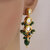 LUCKY JEWELLERY Designer Back Meena Gold Plated Kundan Green Color Tika Earring Set for Girls  women (293-J5E2K-1810-G)