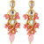 LUCKY JEWELLERY Designer Back Meena Gold Plated Kundan Pink Color Tika Earring Set for Girls  women (293-J5E2K-1810-PK)