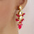 LUCKY JEWELLERY Designer Back Meena Gold Plated Kundan Magenta Tika Earring Set for Girls  women (293-J5E2K-1810-R)