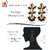 LUCKY JEWELLERY Designer Back Meena Gold Plated Kundan Black Color Tika Earrings for Girls  women (319-J5E2K-1811-BL)