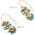 LUCKY JEWELLERY Designer Back Meena Gold Plated Kundan Firoji Color Tika Earrings for Girls  women (319-J5E2K-1811-F)