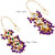 LUCKY JEWELLERY Designer Back Meena Gold Plated Kundan Purple Tika Earring Set for Girls  women (319-J5E2K-1811-P)