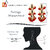 LUCKY JEWELLERY Designer Back Meena Gold Plated Kundan Red Tika Earring Set for Girls  women (319-J5E2K-1811-RED)