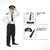 Kaku Fancy Dresses Our Helper/National Hero Pilot Costume -Black,for Boys  Girls