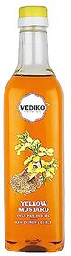 Vediko Organic Yellow Mustard Oil 1L  Kolhu/Kacchi Ghani/Chekku  Raw Virgin Edible Cold Pressed Chekku Sarson Oil for Cooking  Good for Health And Digestion  Goodness of Omega3 And 6  Perfect blend of Health Taste And Aroma