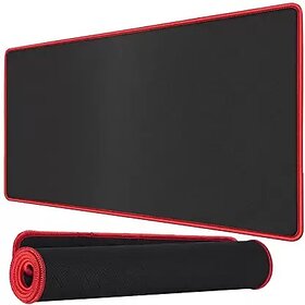 Cysto Gaming Mouse Pad for Laptop Computer Stitched Edges and Non Slippery Rubber Base Mousepad (Black)