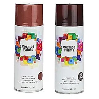                      SAG Cosmos Paints Anti Rust Brown  Light Brown Spray Paint 400 ml (Pack of 2)                                              