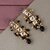 LUCKY JEWELLERY Designer Back Meena Gold Plated Kundan Black  Tika Earring Set for Girls  women (293-J5E2K-1664-BL)