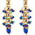 LUCKY JEWELLERY Designer Back Meena Gold Plated Kundan Firoji Blue Tika Earring for Girls  women (293-J5E2K-1664-FB)