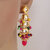 LUCKY JEWELLERY Designer Back Meena Gold Plated Kundan Multicolor Tika Earring Set for Girls  women (293-J5E2K-1664-MT)