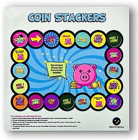 ilearnngrow Coin Stacker (Size: 10x10x1) Made by MDF Board Game for 6-10 Years Unisex Kids