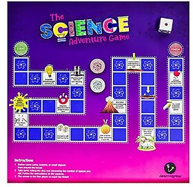 ilearnngrow The Science Adventure Game (Size: 10 X 10 X 1) Made by MDF Board Game for 6-10 Years Unisex Kids