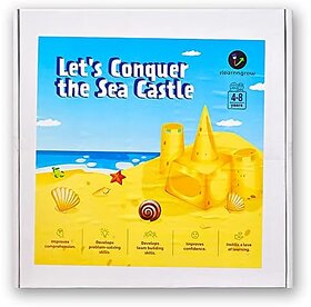 ilearnngrow 10x10x1 Lets Conquer The Sand Castle MDF Board Game for 4-8 Years Unisex Kids