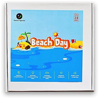 ilearnngrow Beach Game (Size: 10 X 10 X 1) Made by MDF Board Game for 3-6 Years Unisex Kids