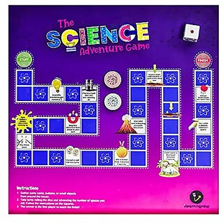                       ilearnngrow The Science Adventure Game (Size: 10 X 10 X 1) Made by MDF Board Game for 6-10 Years Unisex Kids                                              
