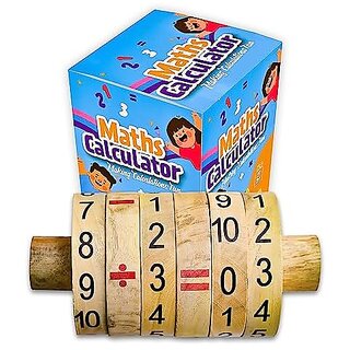                       Ilearnngrow Wooden Maths Calculator Maths Calculation Toys & Games for 3+ Kids Improves Calculation.                                              