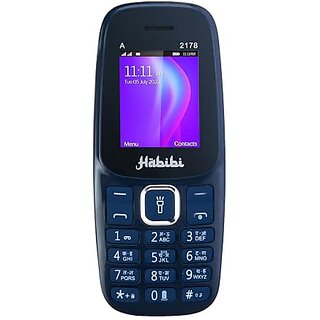                       Habibi 2178 (Dual Sim, 1.8 Inch Inch Display, 1100 mAh Battery, Blue)                                              