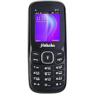                       Habibi 312 (Dual Sim, 1.8 Inch Inch Display, 1100 mAh Battery, Black)                                              