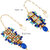 LUCKY JEWELLERY Designer Back Meena Gold Plated Kundan Firoji Blue Tika Earring for Girls  women (293-J5E2K-1664-FB)