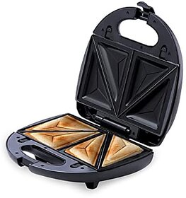 (Refurbished) Morphy Richards SM3006 750-Watt Toast Sandwich Maker with Removable Non-Stick Coated Toast Plate, Anti-Skid Feet & Hinged Lock, Compact Upright Storage