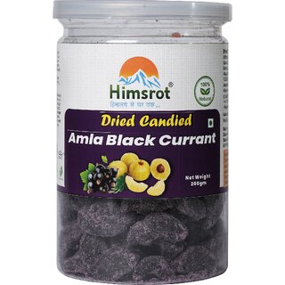 Himsrot Natural Amla Black Currant Candy  Dried Black Currant Rich in Vitamin C- 200g Amla Toffee