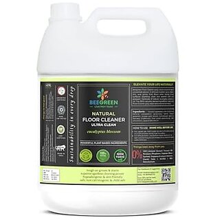                      Beegreen Natural Floor Cleaner Ultra Clean 5 L | Eco-Friendly & Biodegradable | 100% Natural & Plant based | Non Toxic | Chemical Free | Alcohol & Sulphates Free | Family Safe                                              