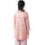 Kid Kupboard Cotton Girls Kurta, Light Orange, Full-Sleeves, 6-7 Years KIDS5795