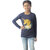 Kid Kupboard Cotton Girls T-Shirt, Dark Blue, Full-Sleeves, Crew Neck, 7-8 Years KIDS5808