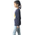 Kid Kupboard Cotton Girls T-Shirt, Dark Blue, Full-Sleeves, Crew Neck, 7-8 Years KIDS5808