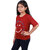 Kid Kupboard Cotton Girls T-Shirt, Red, Half-Sleeves, Crew Neck, 7-8 Years KIDS5810