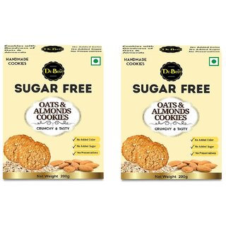 De Best Sugar Free Oats  Almonds Cookies Pack of 2