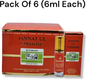 Emirate perfumes Jannatul Firdose Roll-on Perfume Free From Alcohol 6ml (Pack of 6)